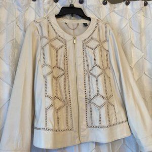 Awesome vegan leather jacket - Chico's Black Label size 3